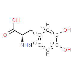 ChemSpider 2D Image | 3-Hydroxy-L-(1,2,3,4,5,6-~13~C_6_)tyrosine | C313C6H11NO4