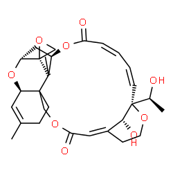 ChemSpider 2D Image | (1'E,2S,11'R,13'S,16'R,19'Z,21'E,23'R,27'R)-27'-Hydroxy-23'-[(1S)-1-hydroxyethyl]-9',15'-dimethyl-3'H,18'H-spiro[oxirane-2,14'-[4,12,17,24]tetraoxapentacyclo[21.3.1.1~13,16~.0~6,11~.0~6,15~]octacosa[1
,9,19,21]tetraene]-3',18'-dione | C29H36O9