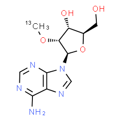 ChemSpider 2D Image | 2'-O-(~13~C)Methyladenosine | C1013CH15N5O4