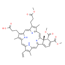 ChemSpider 2D Image | 3-[(1Z,6Z,12Z,16Z,23S,24R)-22,23-Bis(methoxycarbonyl)-5-(3-methoxy-3-oxopropyl)-4,10,15,24-tetramethyl-14-vinyl-25,26,27,28-tetraazahexacyclo[16.6.1.1~3,6~.1~8,11~.1~13,16~.0~19,24~]octacosa-1,3(28),4
,6,8,10,12,14,16,18(25),19,21-dodecaen-9-yl]propanoic acid | C41H42N4O8