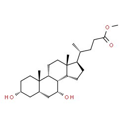 ChemSpider 2D Image | Methyl (3alpha,5beta,7alpha,9beta)-3,7-dihydroxycholan-24-oate | C25H42O4