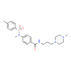 ChemSpider 2D Image | 4-(N-methyl-4-methylbenzenesulfonamido)-N-[3-(4-methylpiperazin-1-yl)propyl]benzamide | C23H32N4O3S