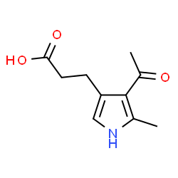 ChemSpider 2D Image | 4-Acetyl-5-methyl-1H-pyrrole-3-propanoic acid | C10H13NO3
