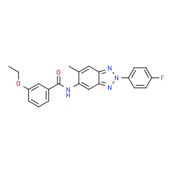 ChemSpider 2D Image | 3-Ethoxy-N-[2-(4-fluorophenyl)-6-methyl-2H-benzotriazol-5-yl]benzamide | C22H19FN4O2