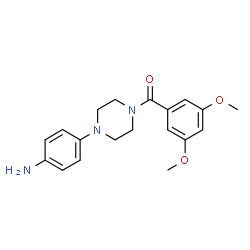 ChemSpider 2D Image | [4-(4-Aminophenyl)-1-piperazinyl](3,5-dimethoxyphenyl)methanone | C19H23N3O3