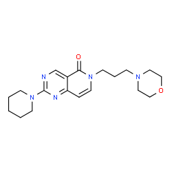 ChemSpider 2D Image | 6-[3-(4-Morpholinyl)propyl]-2-(1-piperidinyl)pyrido[4,3-d]pyrimidin-5(6H)-one | C19H27N5O2