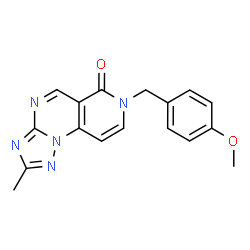 ChemSpider 2D Image | 7-(4-Methoxybenzyl)-2-methylpyrido[3,4-e][1,2,4]triazolo[1,5-a]pyrimidin-6(7H)-one | C17H15N5O2