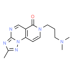 ChemSpider 2D Image | 7-[3-(Dimethylamino)propyl]-2-methylpyrido[3,4-e][1,2,4]triazolo[1,5-a]pyrimidin-6(7H)-one | C14H18N6O