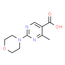 ChemSpider 2D Image | 4-Methyl-2-(4-morpholinyl)-5-pyrimidinecarboxylic acid | C10H13N3O3