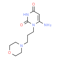 ChemSpider 2D Image | 6-Amino-1-[3-(4-morpholinyl)propyl]-2,4(1H,3H)-pyrimidinedione | C11H18N4O3