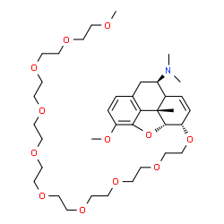 ChemSpider 2D Image | (4aR,5S,8R,9cS)-3-Methoxy-N,N,9c-trimethyl-5-(2,5,8,11,14,17,20,23,26-nonaoxaoctacosan-28-yloxy)-4a,5,7a,8,9,9c-hexahydrophenanthro[4,5-bcd]furan-8-amine | C37H61NO12