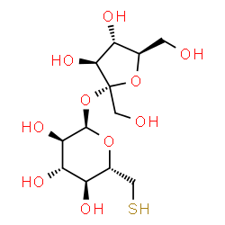 ChemSpider 2D Image | alpha-D-Fructofuranosyl 6-thio-alpha-D-glucopyranoside | C12H22O10S