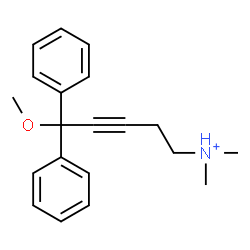 ChemSpider 2D Image | 5-Methoxy-N,N-dimethyl-5,5-diphenyl-3-pentyn-1-aminium | C20H24NO