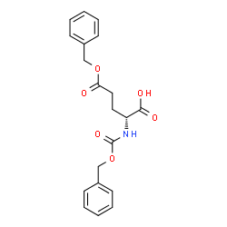 ChemSpider 2D Image | 5-(Phenylmethyl) hydrogen N-[(phenylmethoxy)carbonyl]-D-glutamate | C20H21NO6