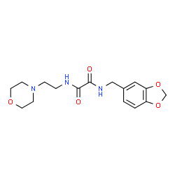 ChemSpider 2D Image | N-(1,3-Benzodioxol-5-ylmethyl)-N'-[2-(4-morpholinyl)ethyl]ethanediamide | C16H21N3O5