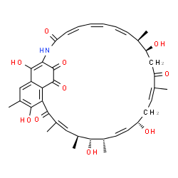 ChemSpider 2D Image | (7Z,9S,10S,11S,12Z,14S,16Z,20S,21R,22Z,24Z)-4,10,14,20,34-Pentahydroxy-3,7,9,11,17,21-hexamethyl-29-azatricyclo[28.3.1.0~5,33~]tetratriaconta-1(33),2,4,7,12,16,22,24,26,30(34)-decaene-6,18,28,31,32-pe
ntone | C39H45NO10