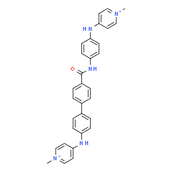 ChemSpider 2D Image | 1-Methyl-4-({4-[({4'-[(1-methyl-4-pyridiniumyl)amino]-4-biphenylyl}carbonyl)amino]phenyl}amino)pyridinium | C31H29N5O