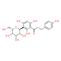 ChemSpider 2D Image | (6S)-2,6-Anhydro-6-{2,4,6-trihydroxy-3-[3-(4-hydroxyphenyl)propanoyl]phenyl}-L-altritol | C21H24O10