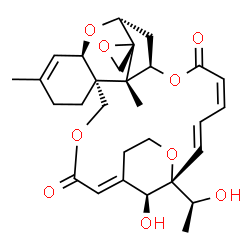 ChemSpider 2D Image | (1'E,2R,6'R,11'R,13'R,15'S,16'R,19'Z,21'E,23'R,27'S)-27'-Hydroxy-23'-[(1S)-1-hydroxyethyl]-9',15'-dimethyl-3'H,18'H-spiro[oxirane-2,14'-[4,12,17,24]tetraoxapentacyclo[21.3.1.1~13,16~.0~6,11~.0~6,15~]o
ctacosa[1,9,19,21]tetraene]-3',18'-dione | C29H36O9