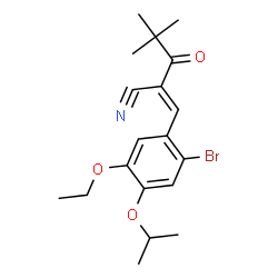 ChemSpider 2D Image | (2E)-2-(2-Bromo-5-ethoxy-4-isopropoxybenzylidene)-4,4-dimethyl-3-oxopentanenitrile | C19H24BrNO3