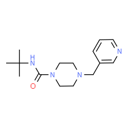 ChemSpider 2D Image | N-(2-Methyl-2-propanyl)-4-(3-pyridinylmethyl)-1-piperazinecarboxamide | C15H24N4O