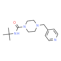 ChemSpider 2D Image | N-(2-Methyl-2-propanyl)-4-(4-pyridinylmethyl)-1-piperazinecarboxamide | C15H24N4O