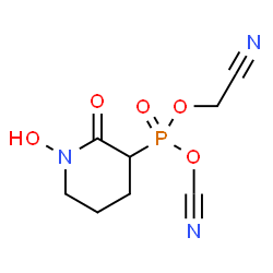 ChemSpider 2D Image | [cyanomethoxy-(1-hydroxy-2-oxo-3-piperidyl)phosphoryl] cyanate | C8H10N3O5P