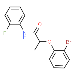 ChemSpider 2D Image | 2-(2-Bromophenoxy)-N-(2-fluorophenyl)propanamide | C15H13BrFNO2