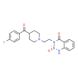 ChemSpider 2D Image | 3-{2-[4-(4-Fluorobenzoyl)-1-piperidinyl]ethyl}-2,4(1H,3H)-(2-~11~C)quinazolinedione | C2111CH22FN3O3