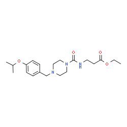 ChemSpider 2D Image | Ethyl N-{[4-(4-isopropoxybenzyl)-1-piperazinyl]carbonyl}-beta-alaninate | C20H31N3O4