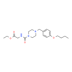 ChemSpider 2D Image | Ethyl N-{[4-(4-butoxybenzyl)-1-piperazinyl]carbonyl}glycinate | C20H31N3O4