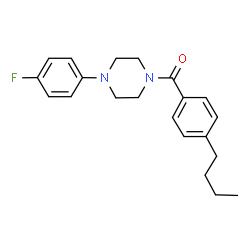 ChemSpider 2D Image | (4-Butylphenyl)[4-(4-fluorophenyl)-1-piperazinyl]methanone | C21H25FN2O