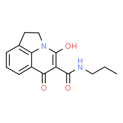 ChemSpider 2D Image | 4-Hydroxy-6-oxo-N-propyl-1,2-dihydro-6H-pyrrolo[3,2,1-ij]quinoline-5-carboxamide | C15H16N2O3