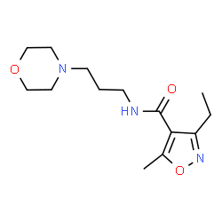 ChemSpider 2D Image | 3-Ethyl-5-methyl-N-[3-(4-morpholinyl)propyl]-1,2-oxazole-4-carboxamide | C14H23N3O3