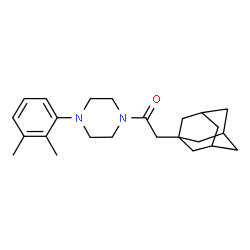 ChemSpider 2D Image | 2-(Adamantan-1-yl)-1-[4-(2,3-dimethylphenyl)-1-piperazinyl]ethanone | C24H34N2O