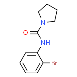 ChemSpider 2D Image | N-(2-Bromophenyl)-1-pyrrolidinecarboxamide | C11H13BrN2O