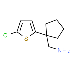 ChemSpider 2D Image | 1-[1-(5-Chloro-2-thienyl)cyclopentyl]methanamine | C10H14ClNS