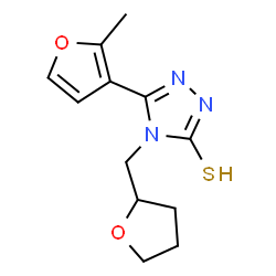 ChemSpider 2D Image | 5-(2-methylfuran-3-yl)-4-(oxolan-2-ylmethyl)-2H-1,2,4-triazole-3-thione | C12H15N3O2S