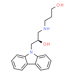 ChemSpider 2D Image | 3-{[(2R)-3-(9H-Carbazol-9-yl)-2-hydroxypropyl]amino}-1-propanol | C18H22N2O2