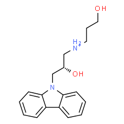 ChemSpider 2D Image | (2S)-3-(9H-Carbazol-9-yl)-2-hydroxy-N-(3-hydroxypropyl)-1-propanaminium | C18H23N2O2