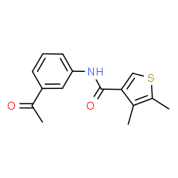 ChemSpider 2D Image | N-(3-Acetylphenyl)-4,5-dimethyl-3-thiophenecarboxamide | C15H15NO2S
