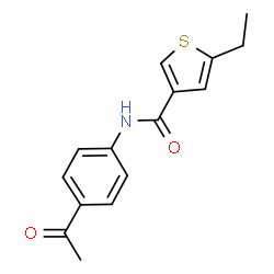 ChemSpider 2D Image | N-(4-Acetylphenyl)-5-ethyl-3-thiophenecarboxamide | C15H15NO2S