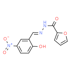 ChemSpider 2D Image | N'-[(E)-(2-Hydroxy-5-nitrophenyl)methylene]-2-furohydrazide | C12H9N3O5