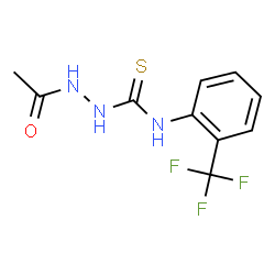 ChemSpider 2D Image | 2-Acetyl-N-[2-(trifluoromethyl)phenyl]hydrazinecarbothioamide | C10H10F3N3OS