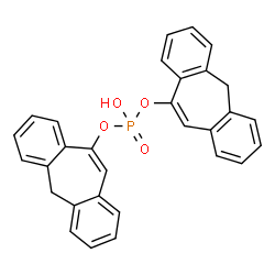 ChemSpider 2D Image | Di-5H-dibenzo[a,d][7]annulen-10-yl hydrogen phosphate | C30H23O4P