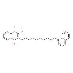 ChemSpider 2D Image | 1-[10-(3-Methoxy-1,4-dioxo-1,4-dihydro-2-naphthalenyl)decyl]quinolinium | C30H34NO3