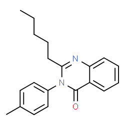 ChemSpider 2D Image | 3-(4-Methylphenyl)-2-pentyl-4(3H)-quinazolinone | C20H22N2O