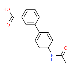 ChemSpider 2D Image | 4'-Acetamido-3-biphenylcarboxylic acid | C15H13NO3