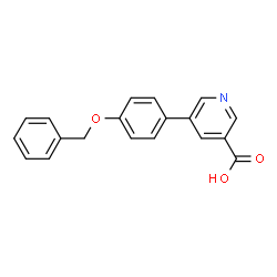ChemSpider 2D Image | 5-[4-(Benzyloxy)phenyl]nicotinic acid | C19H15NO3