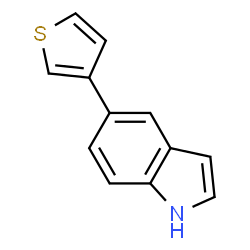 ChemSpider 2D Image | 5-(3-Thienyl)-1H-indole | C12H9NS